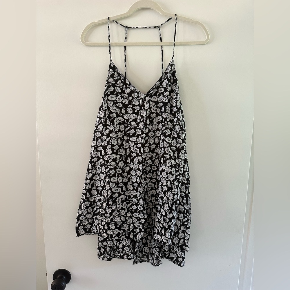 Sage Black and White Long Sleeve Mini Dress